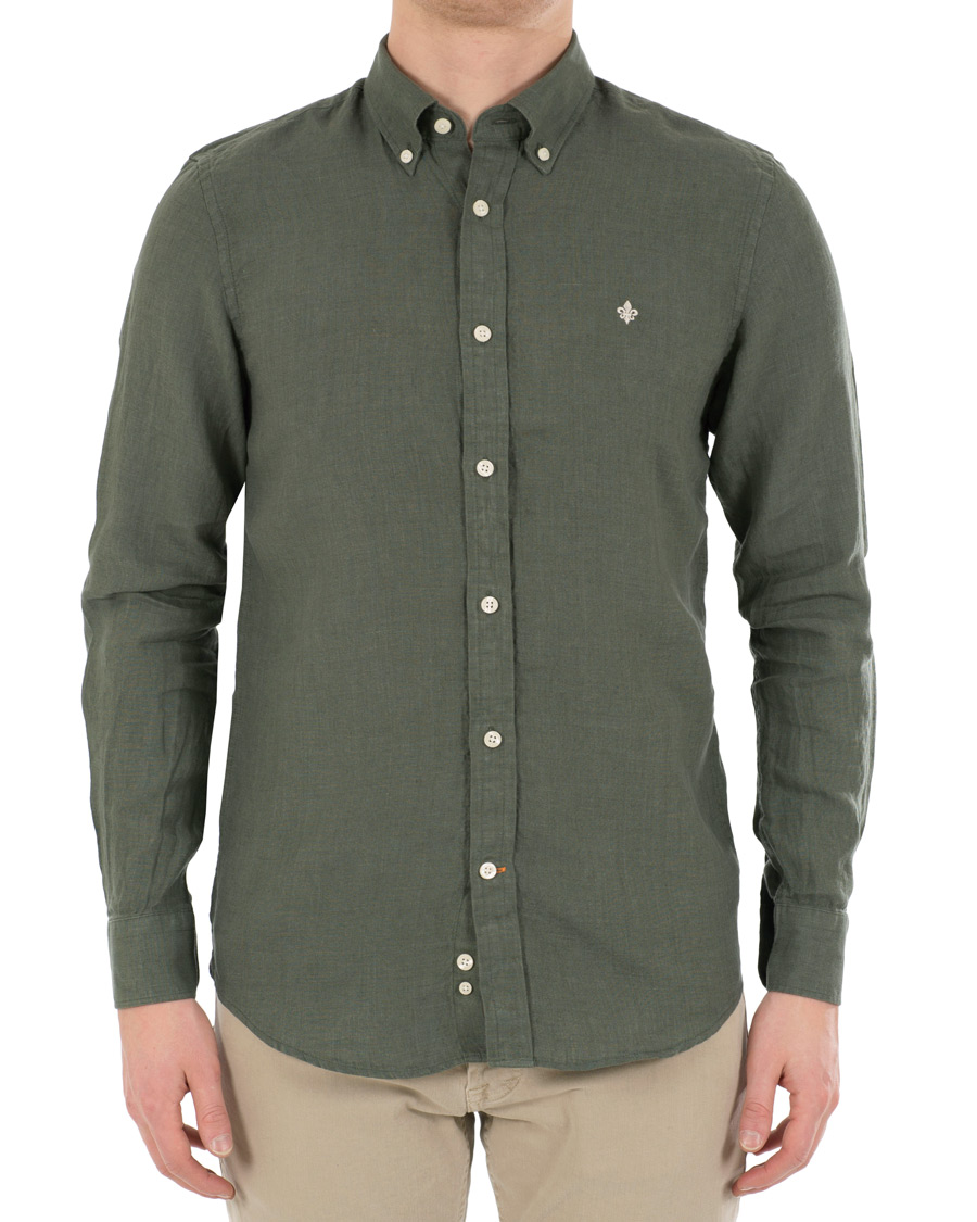 Homme | Chemises | Morris | Douglas Linen Shirt Olive