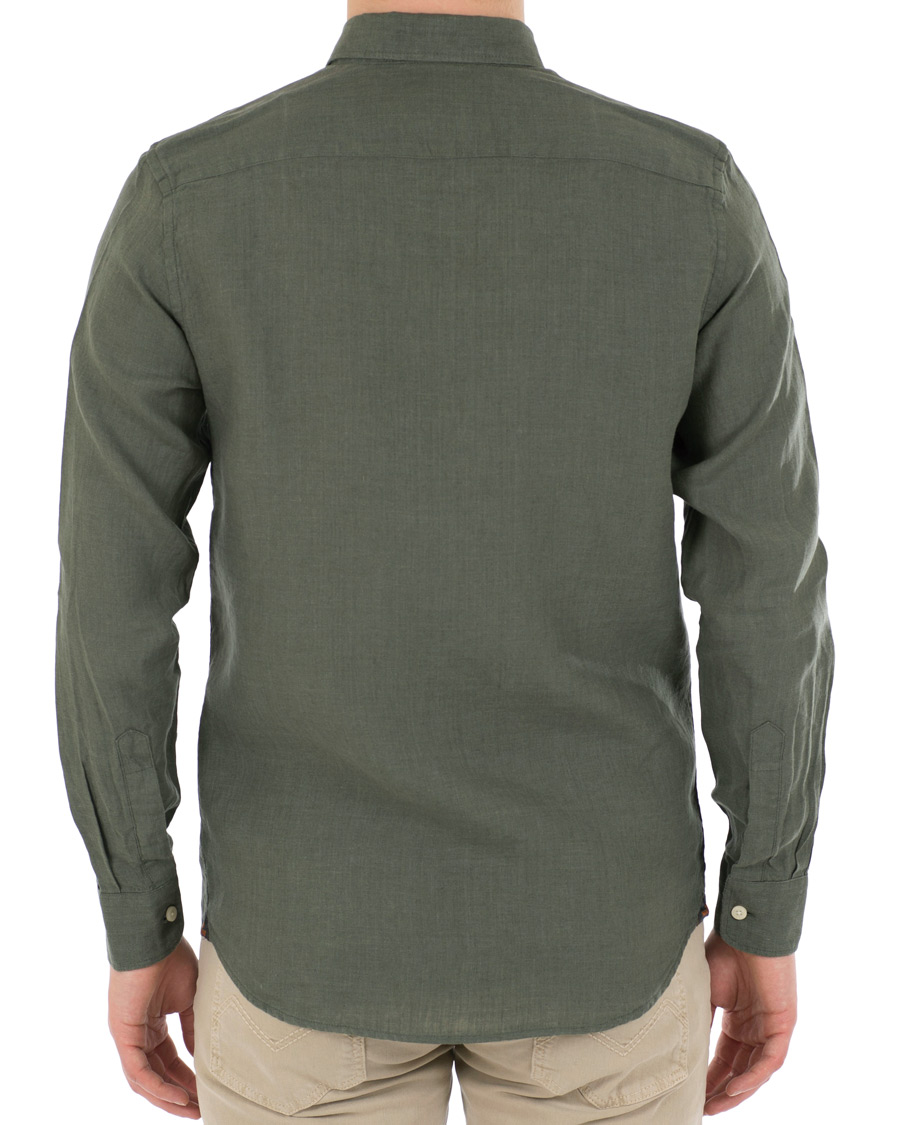 Homme | Chemises | Morris | Douglas Linen Shirt Olive