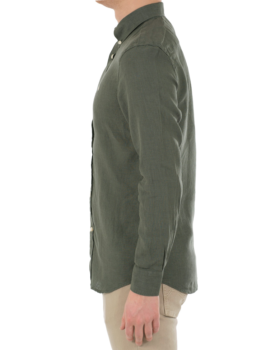 Homme | Chemises | Morris | Douglas Linen Shirt Olive