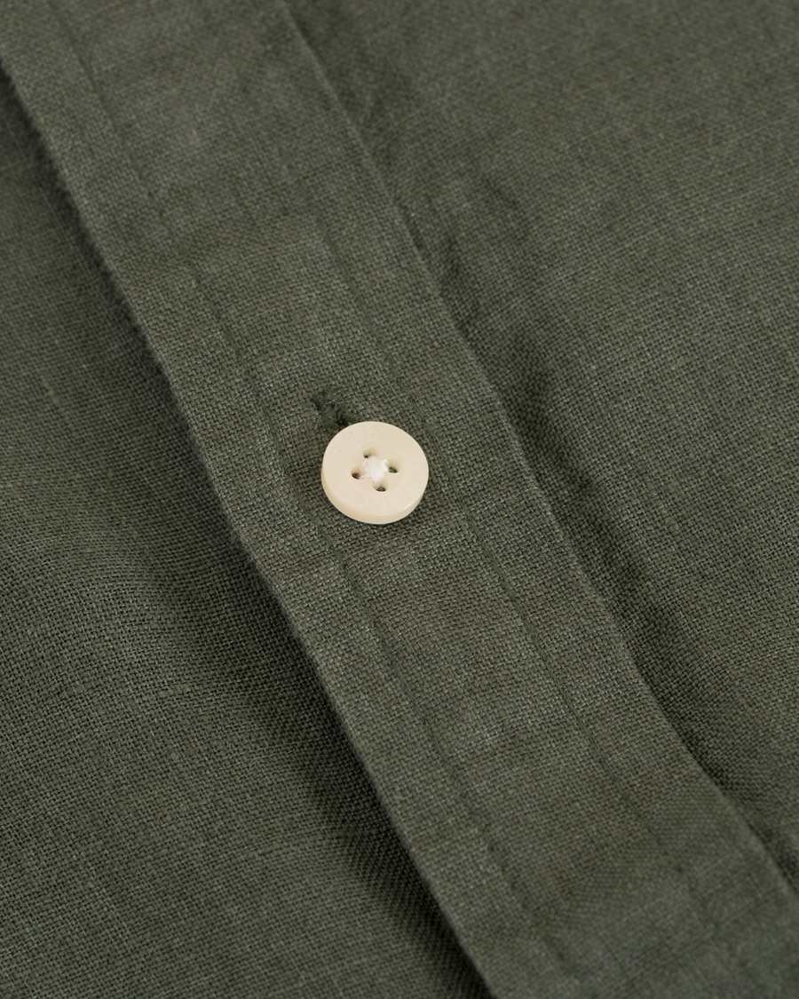 Homme | Chemises | Morris | Douglas Linen Shirt Olive