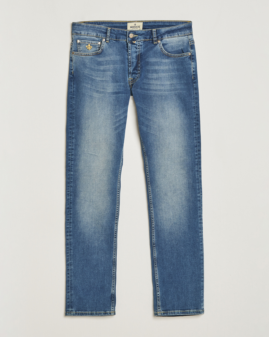 Homme | Jeans | Morris | Steve Satin Stretch Jeans Semi Dark Wash