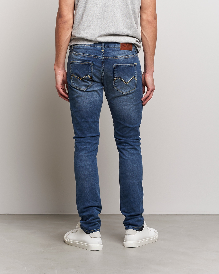 Homme | Jeans | Morris | Steve Satin Stretch Jeans Semi Dark Wash