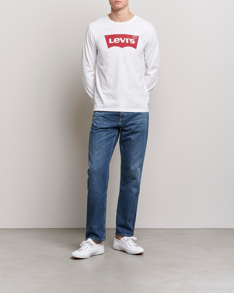 Heren | T-shirts | Levi's | Logo Long Sleeve T-Shirt White