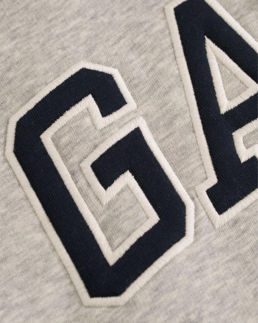 Heren | Truien | Gant | Outline Full Zip Hoodie Light Grey Melange