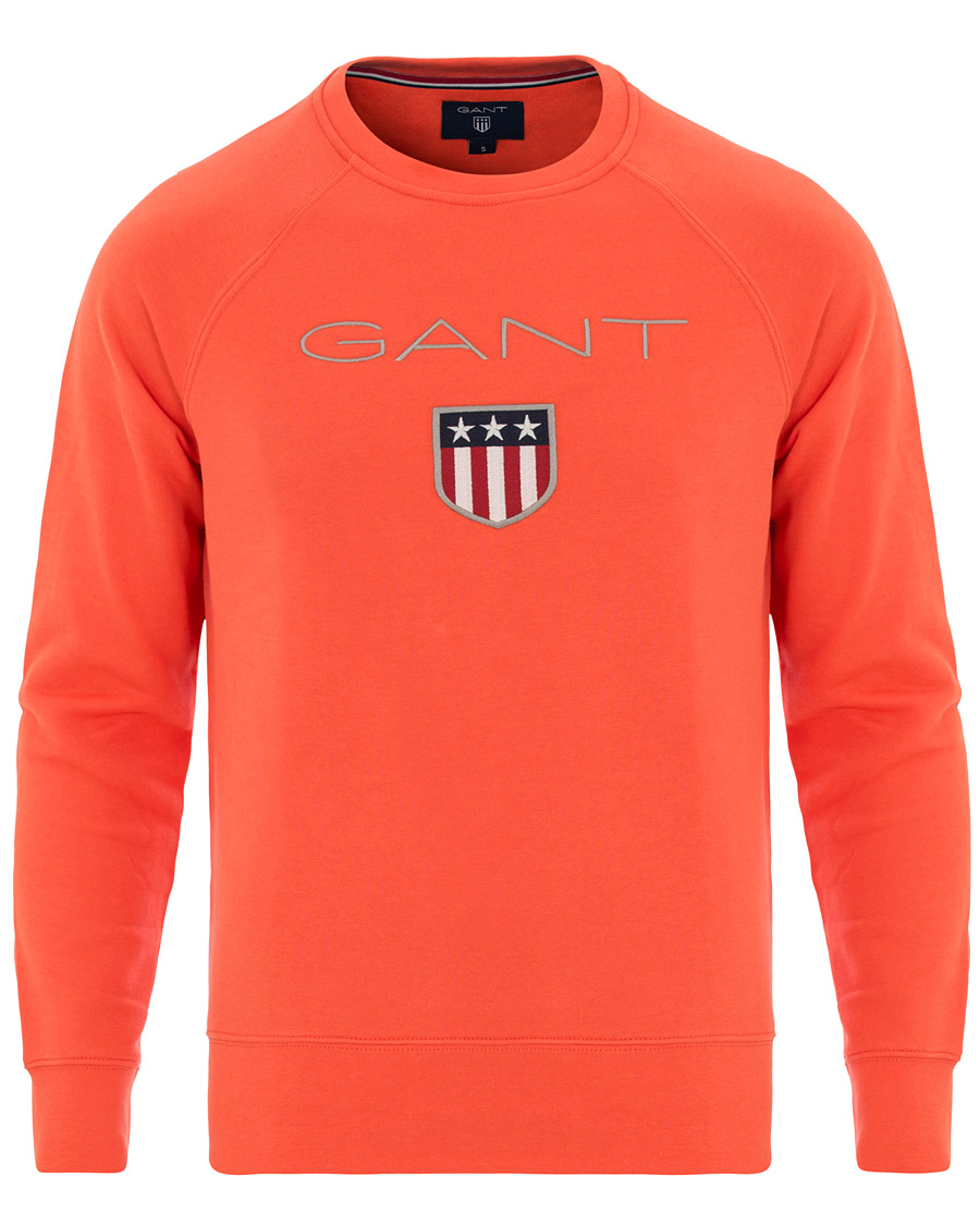 Heren | Truien | GANT | Shield Crew Neck Sweatshirt Strong Coral