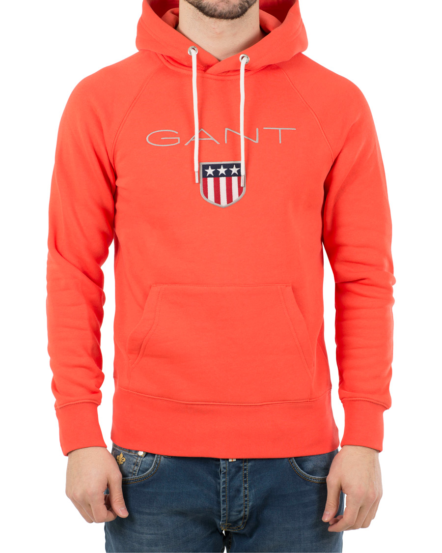 Homme | Pulls Et Tricots | GANT | Shield Hoodie Strong Coral