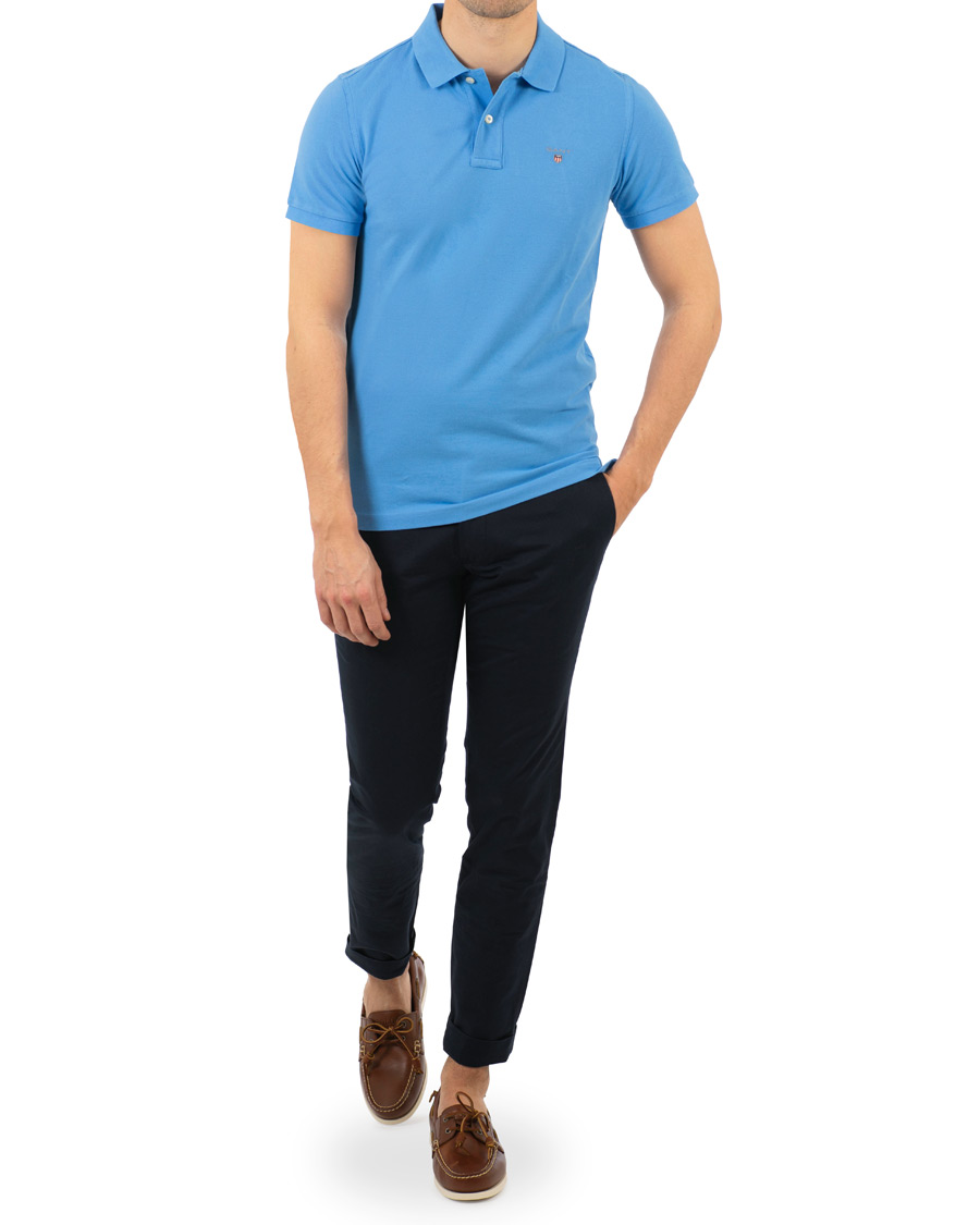 Heren | Polo's | GANT | The Original Polo Pacific Blue