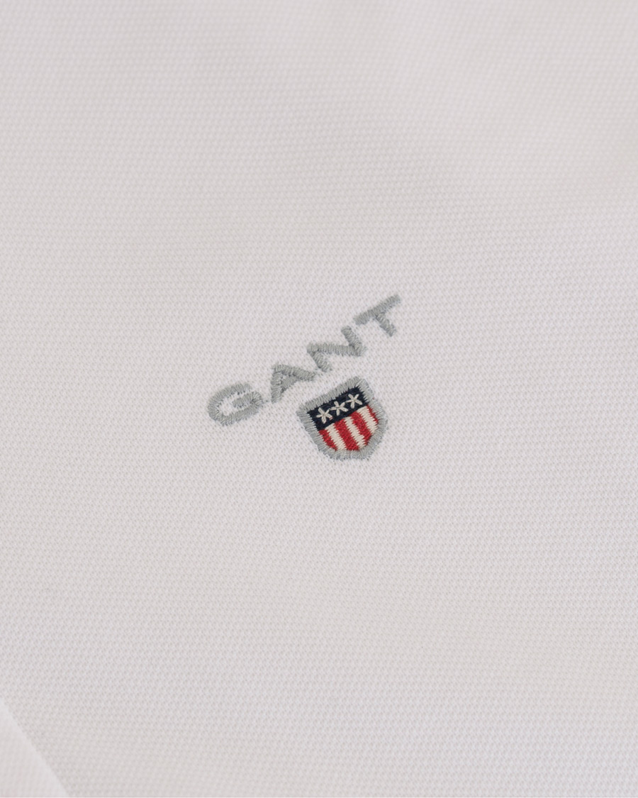 Homme | Chemises | GANT | Slim Fit Tech Prep Pique Shirt White