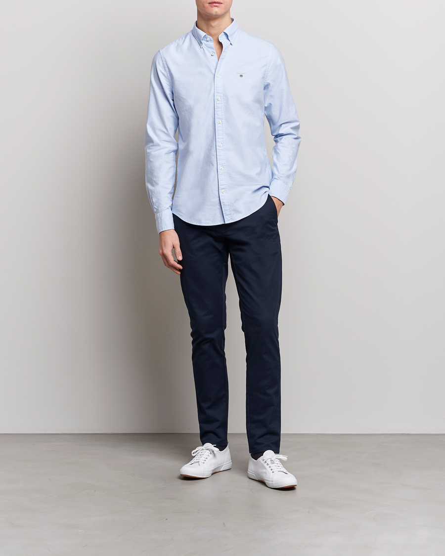 Homme | Chemises | GANT | Slim Fit Oxford Shirt Capri Blue