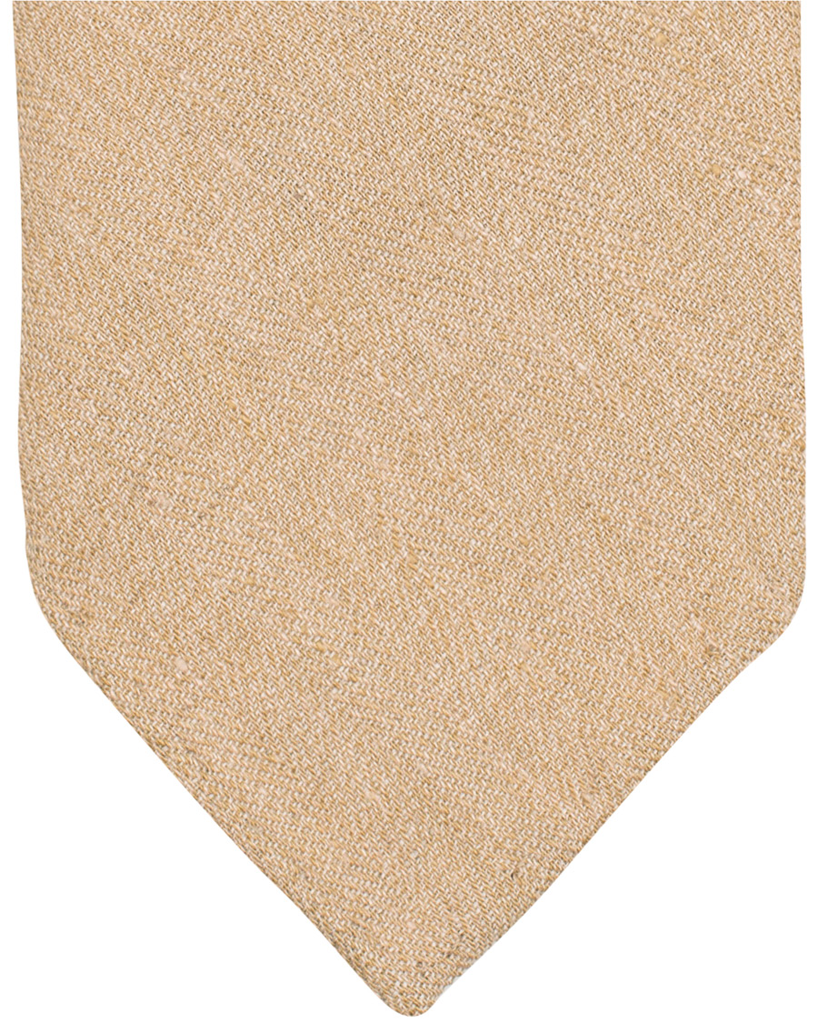 Homme | Drake's Linen Herringbone 8 cm Tie Beige | Drake's | Linen Herringbone 8 cm Tie Beige