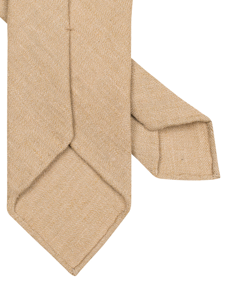 Homme | Drake's Linen Herringbone 8 cm Tie Beige | Drake's | Linen Herringbone 8 cm Tie Beige