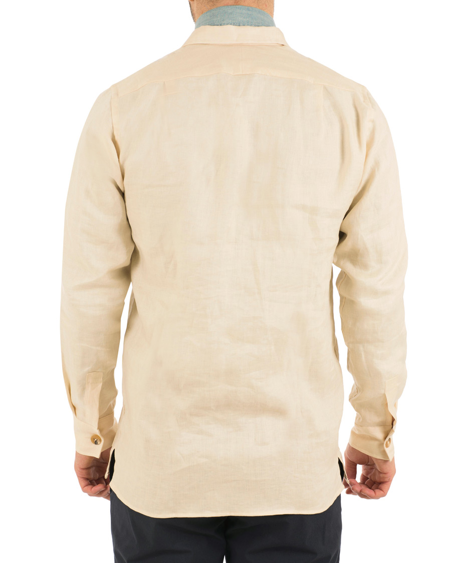 Homme | Chemises | Drake's | Linen Safari Schacket Off White