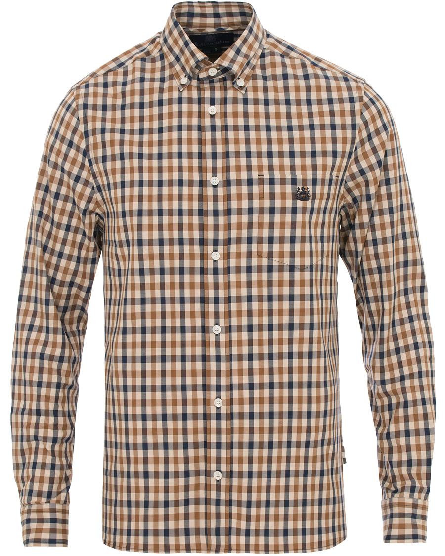Heren | Overhemden | Aquascutum | York Club Check Shirt Vicuna