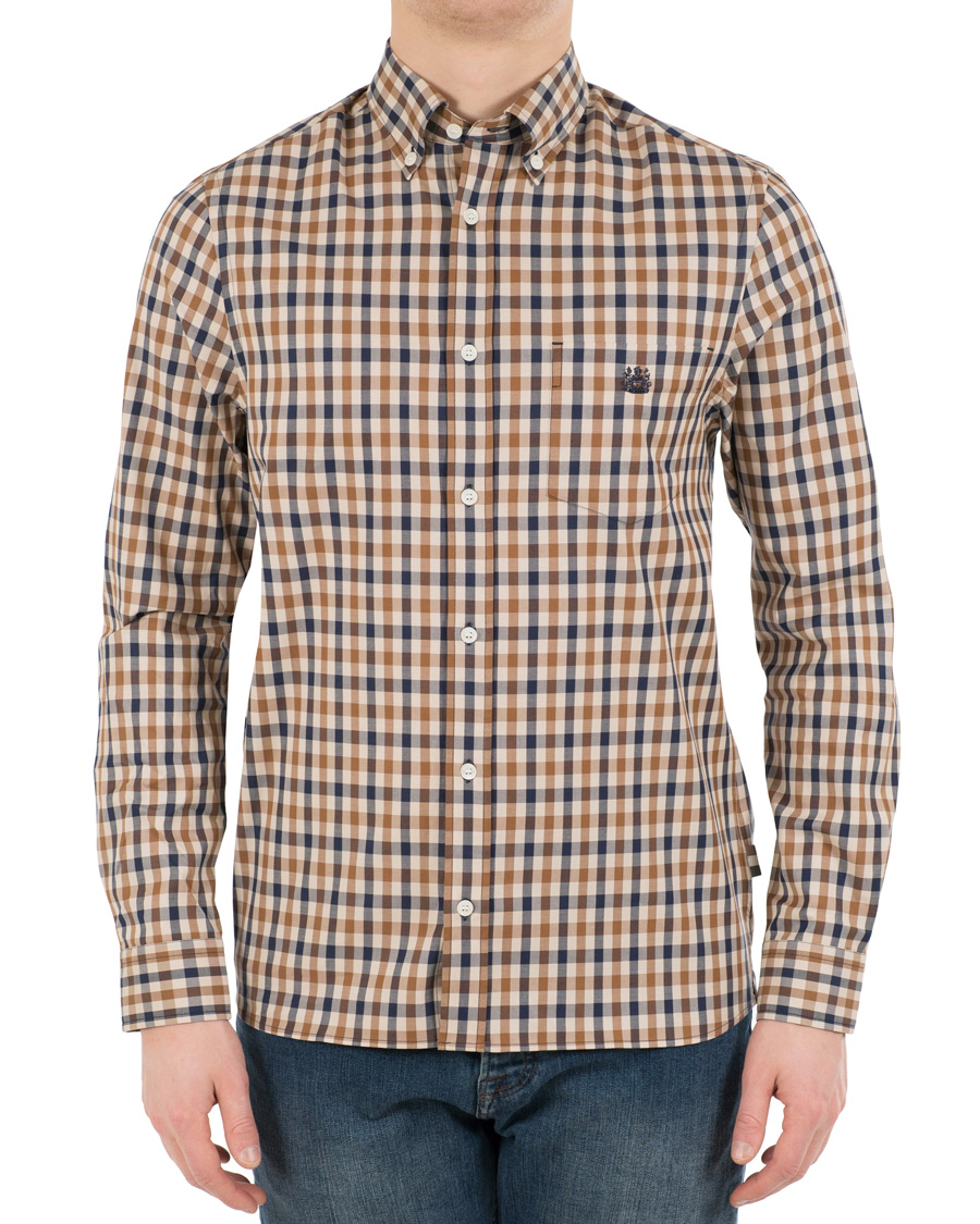 Heren | Overhemden | Aquascutum | York Club Check Shirt Vicuna