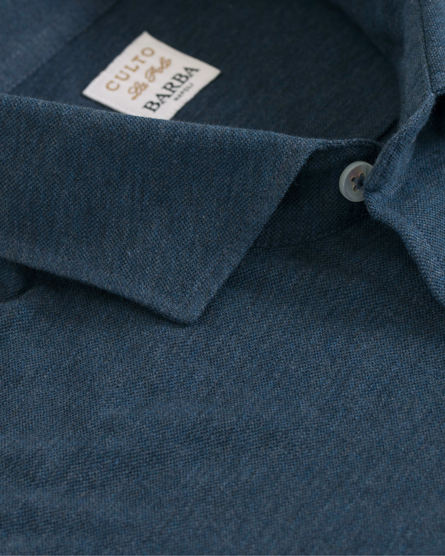Homme | Chemises | Barba Napoli | Jersey Shirt Blue
