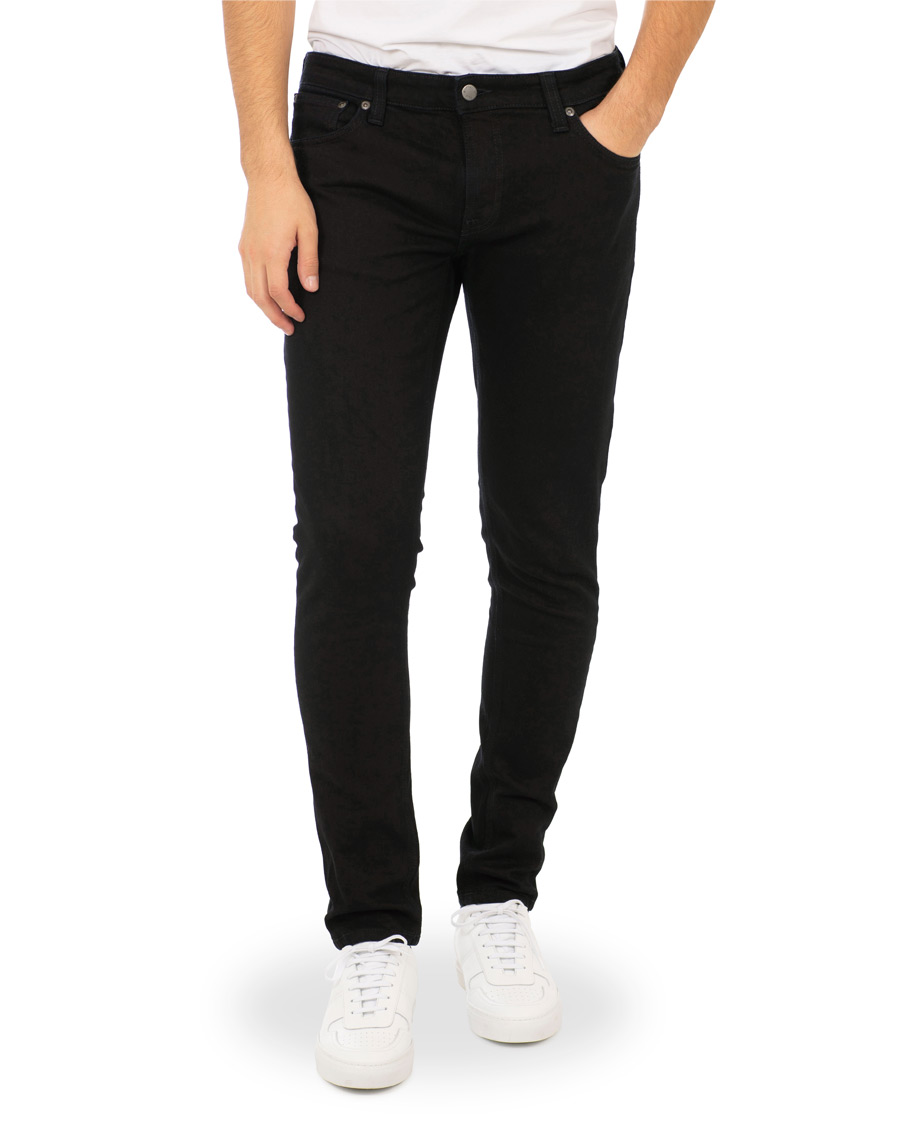 Heren | Jeans | Nudie Jeans | Skinny Lin Organic Slim Fit Jeans Black Black