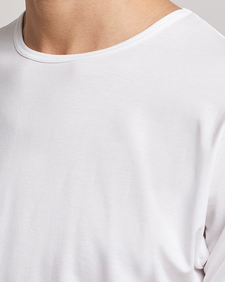 Homme | T-shirts | Sunspel | Superfine Cotton Crew Neck T-Shirt White
