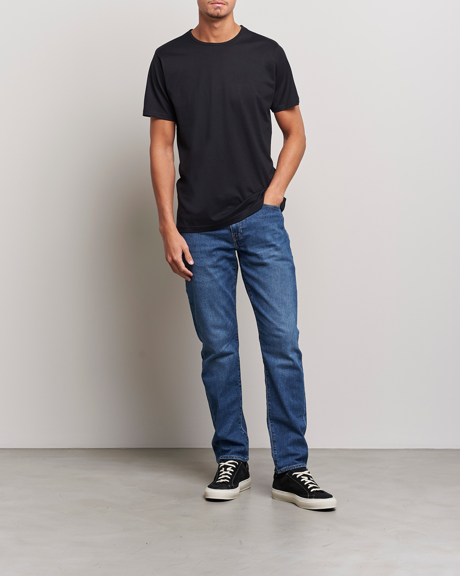 Homme | T-shirts | Sunspel | Superfine Cotton Crew Neck T-Shirt Black