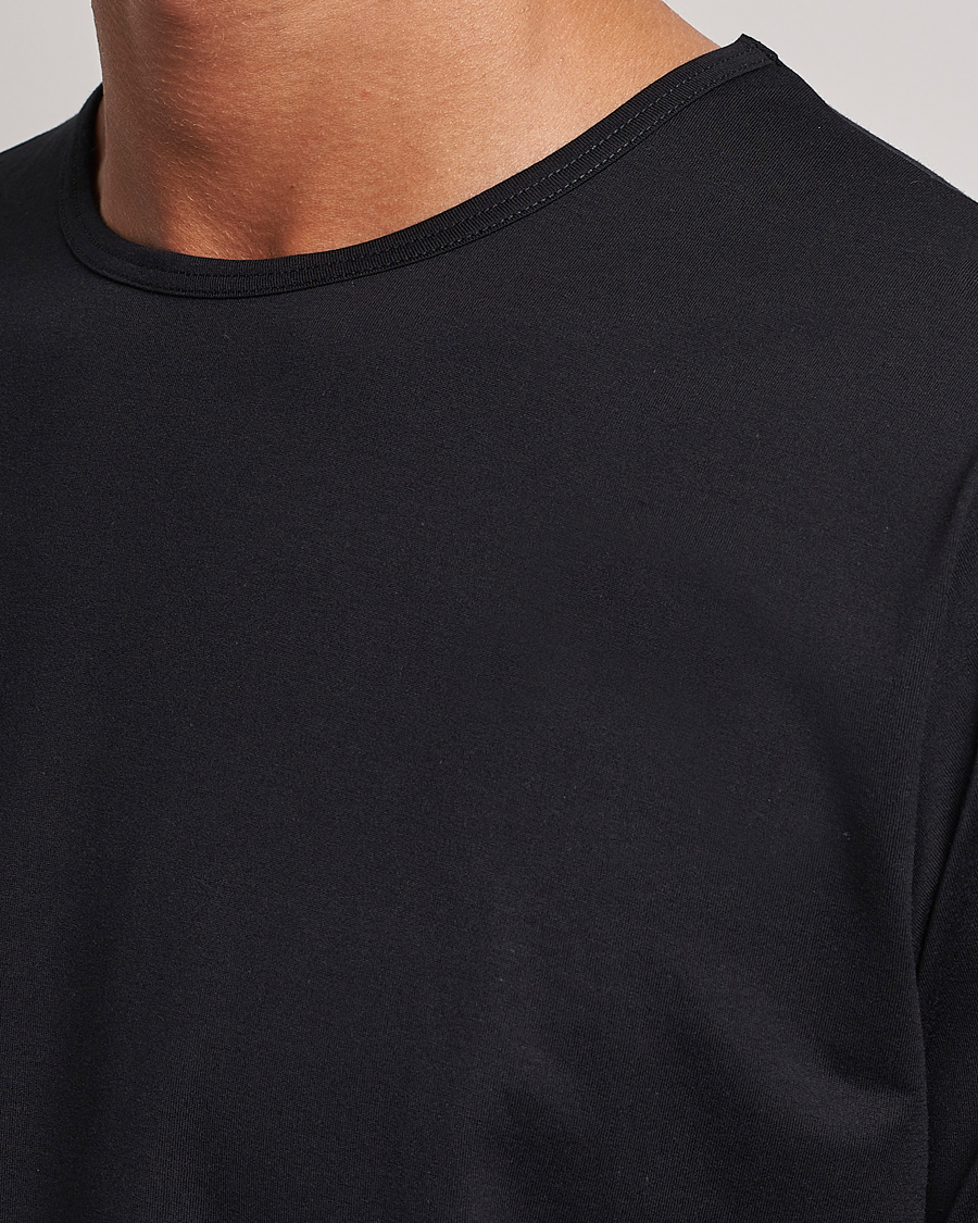 Homme | T-shirts | Sunspel | Superfine Cotton Crew Neck T-Shirt Black
