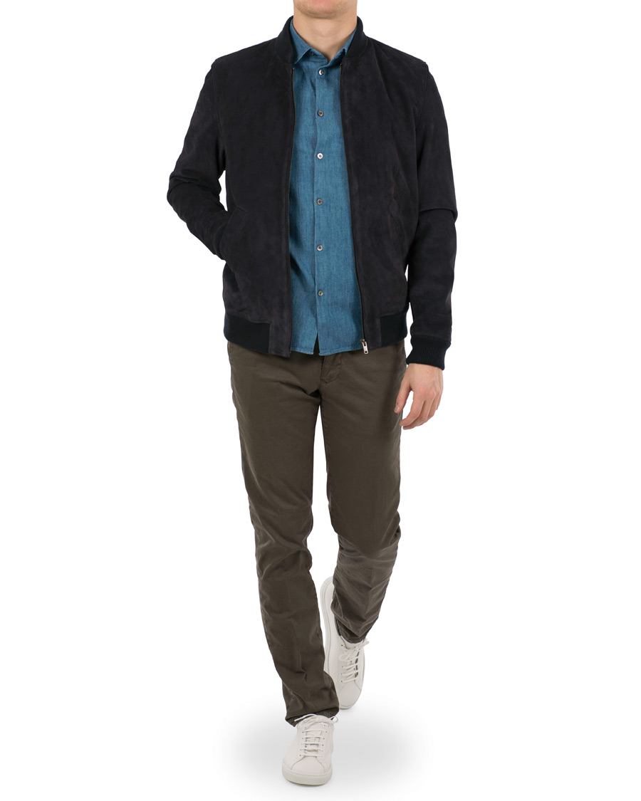 Heren | Jassen | A.P.C. | The Ferris Suede Jacket Navy