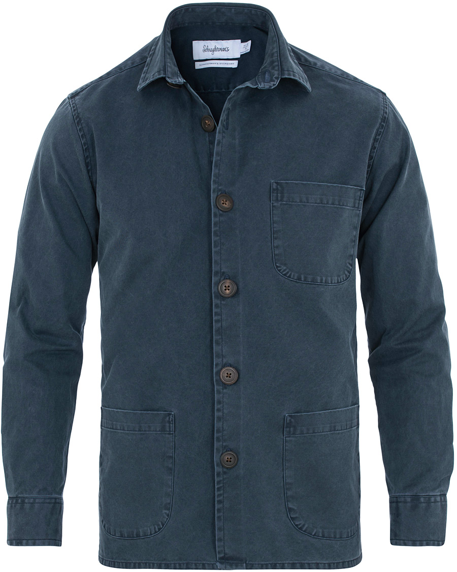 Homme | Manteaux Et Vestes | Schnayderman?s | Schnayderman's Overshirt Dyed One Dark Blue