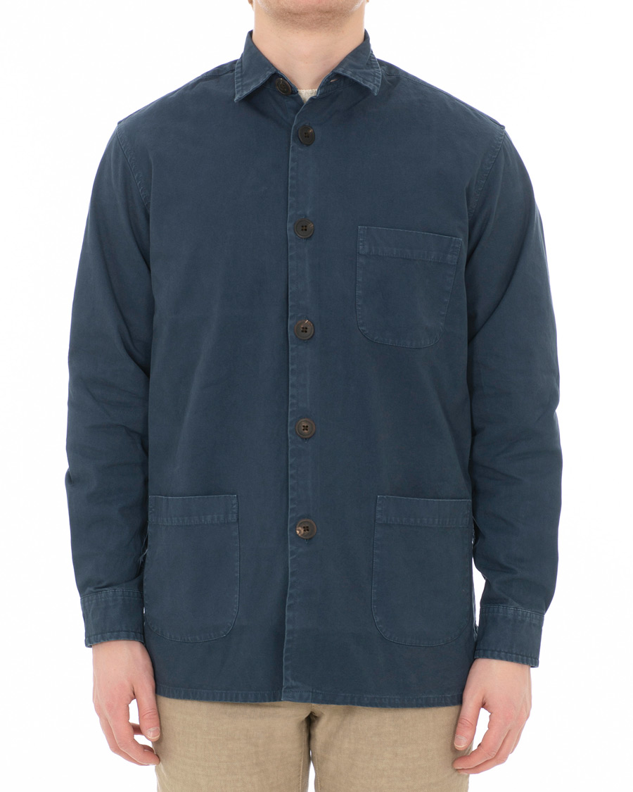 Homme | Manteaux Et Vestes | Schnayderman?s | Schnayderman's Overshirt Dyed One Dark Blue