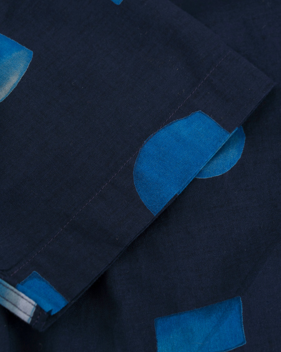 Homme | Chemises | Gitman Vintage | Button Down Short Sleeve Shirt Abstract Blues