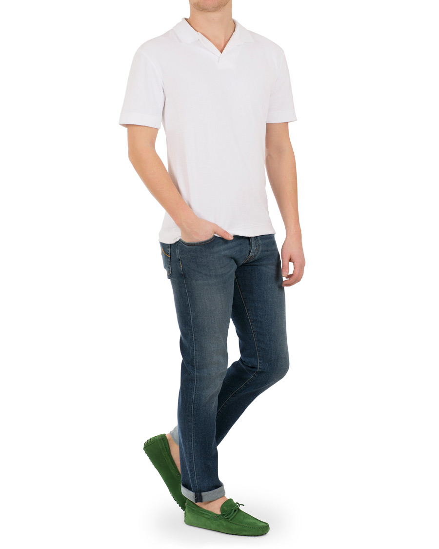 Homme | Tod's Laccetto Gommini Carshoe Green Suede | Tod's | Laccetto Gommini Carshoe Green Suede