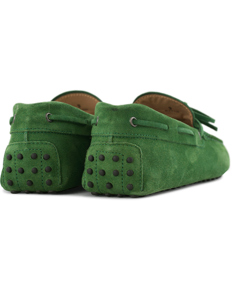 Homme | Tod's Laccetto Gommini Carshoe Green Suede | Tod's | Laccetto Gommini Carshoe Green Suede