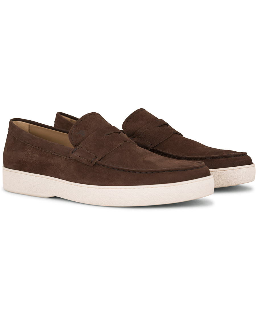 Homme | Tod's Mocassino Gomma Loafer Dark Brown Nubuck | Tod's | Mocassino Gomma Loafer Dark Brown Nubuck