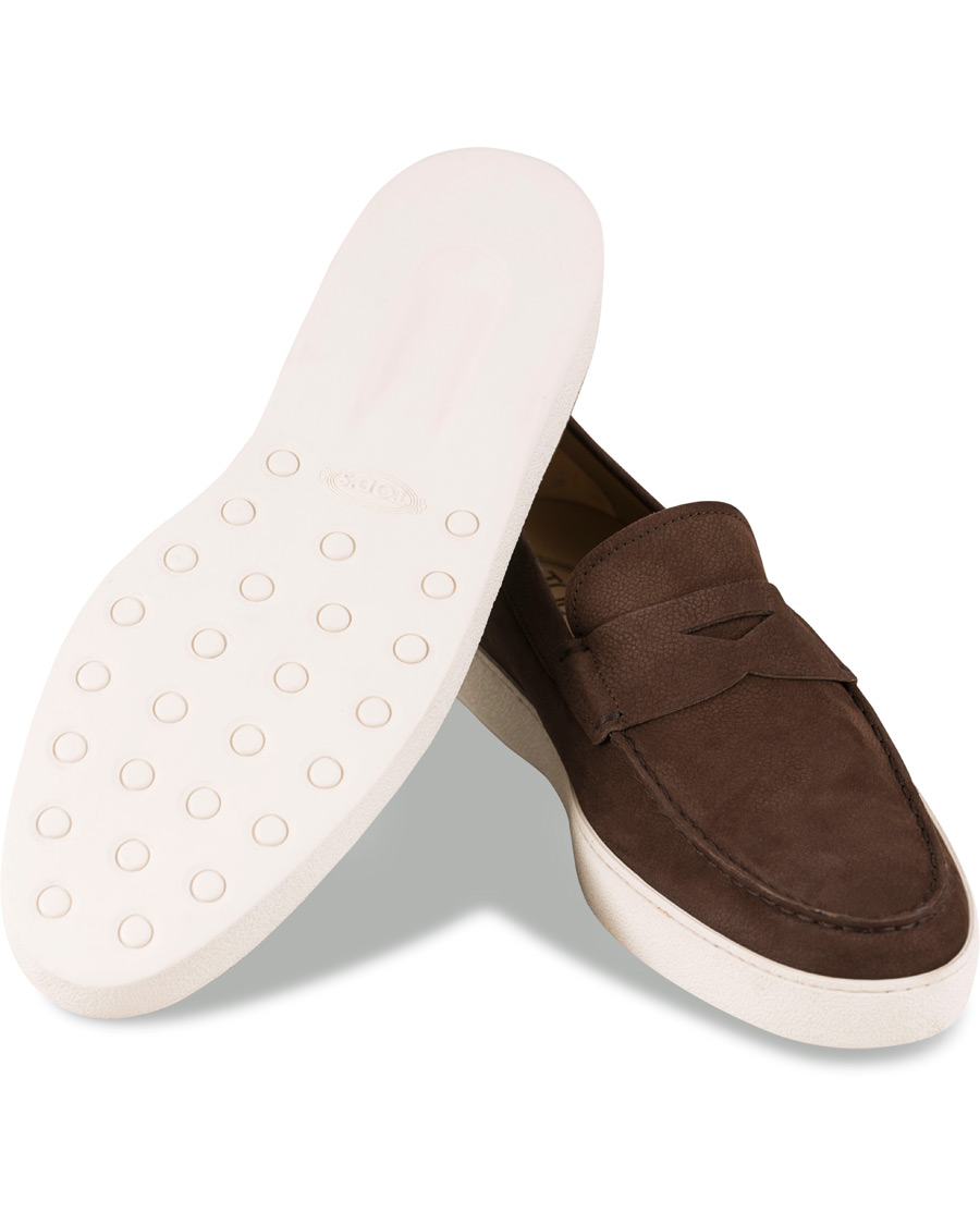 Homme | Tod's Mocassino Gomma Loafer Dark Brown Nubuck | Tod's | Mocassino Gomma Loafer Dark Brown Nubuck