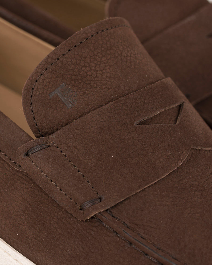 Homme | Tod's Mocassino Gomma Loafer Dark Brown Nubuck | Tod's | Mocassino Gomma Loafer Dark Brown Nubuck