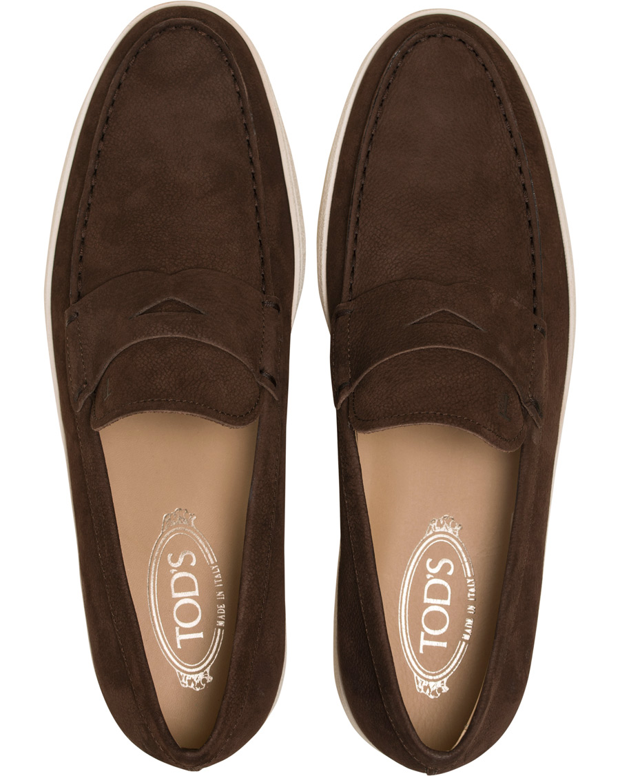 Homme | Tod's Mocassino Gomma Loafer Dark Brown Nubuck | Tod's | Mocassino Gomma Loafer Dark Brown Nubuck