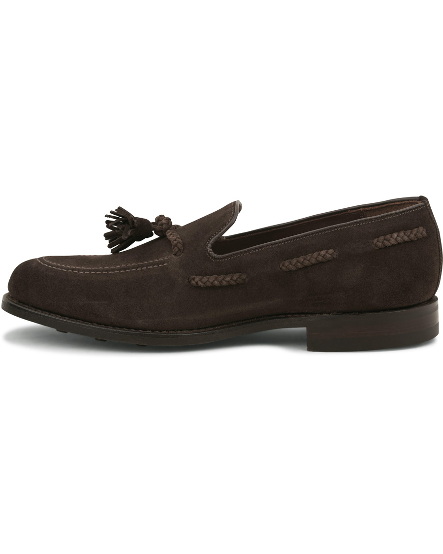 Homme | Loake 1880 MTO Temple Dainite Loafer Dark Brown Suede | Loake 1880 | MTO Temple Dainite Loafer Dark Brown Suede