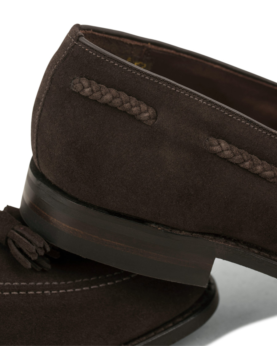 Homme | Loake 1880 MTO Temple Dainite Loafer Dark Brown Suede | Loake 1880 | MTO Temple Dainite Loafer Dark Brown Suede