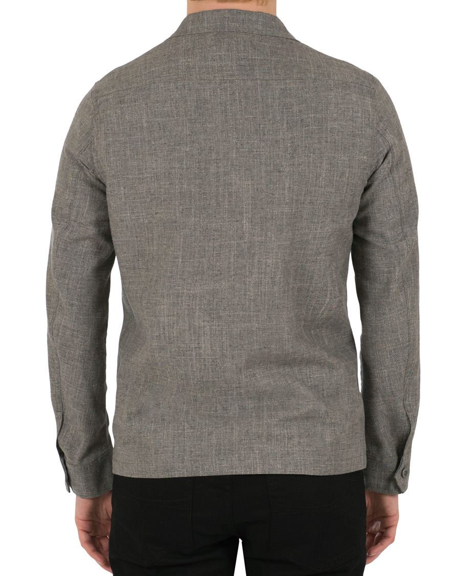 Homme | Manteaux Et Vestes | Oscar Jacobson | Hannes Wool/Cotton/Linen Shirt Jacket Grey