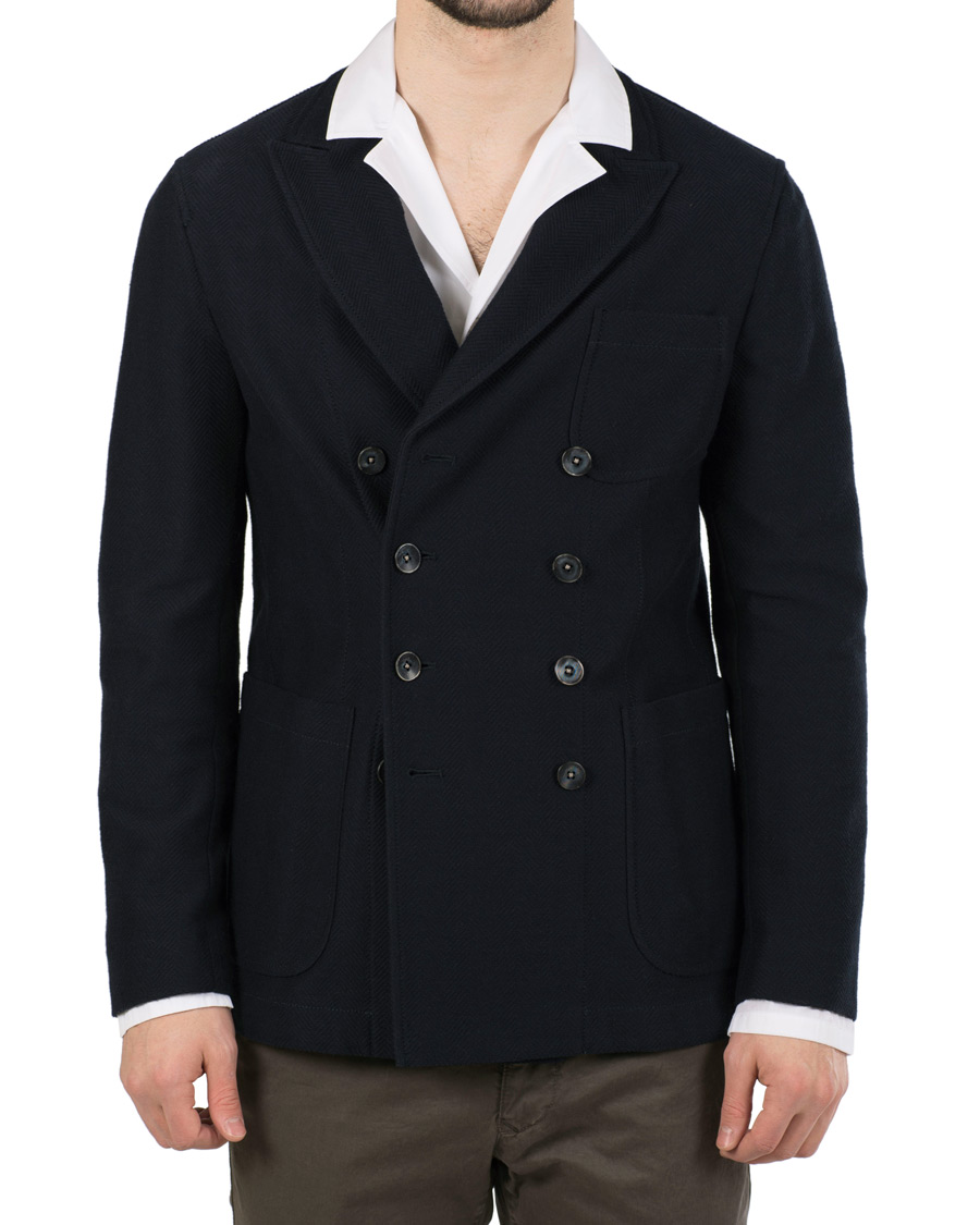Homme | Blazers | The Gigi | Ziggy Double Breasted Cardigan Navy