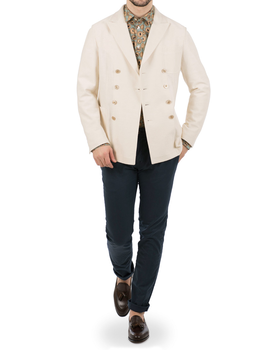 Heren | Blazers | The Gigi | Ziggy Double Breasted Cardigan White