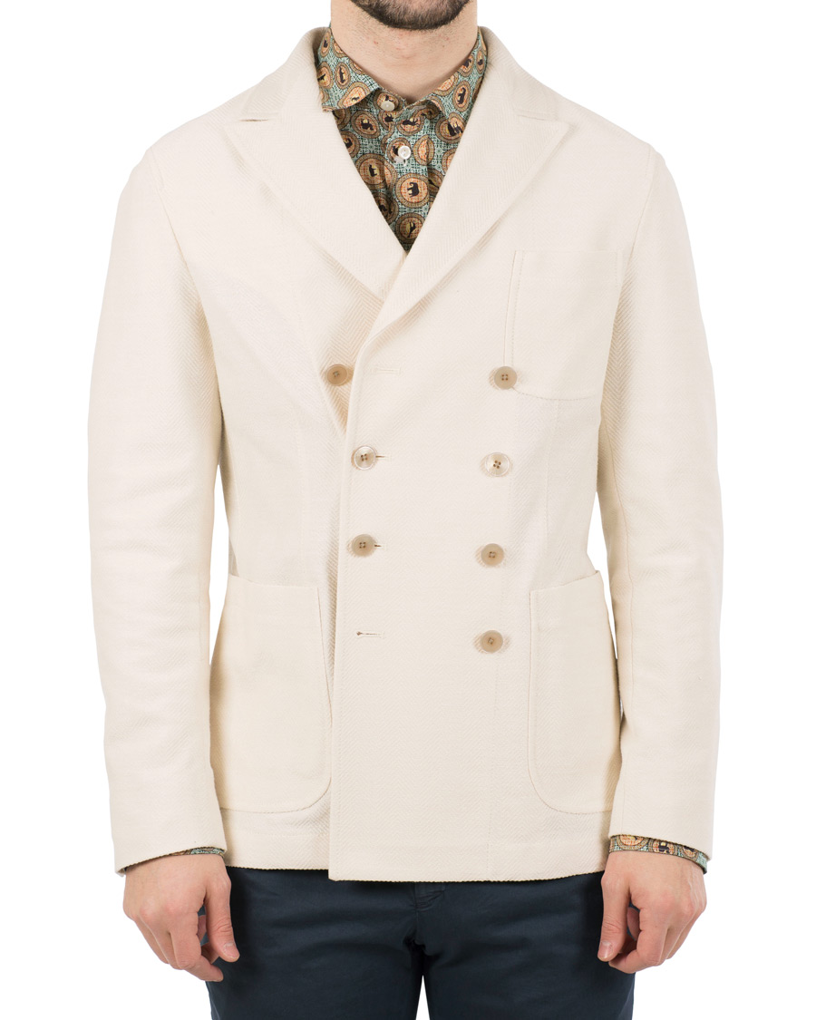 Heren | Blazers | The Gigi | Ziggy Double Breasted Cardigan White