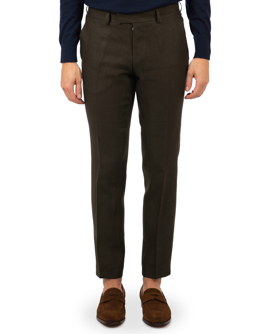 Homme | Pantalons | Tiger of Sweden | Gordon Linen Trousers Green