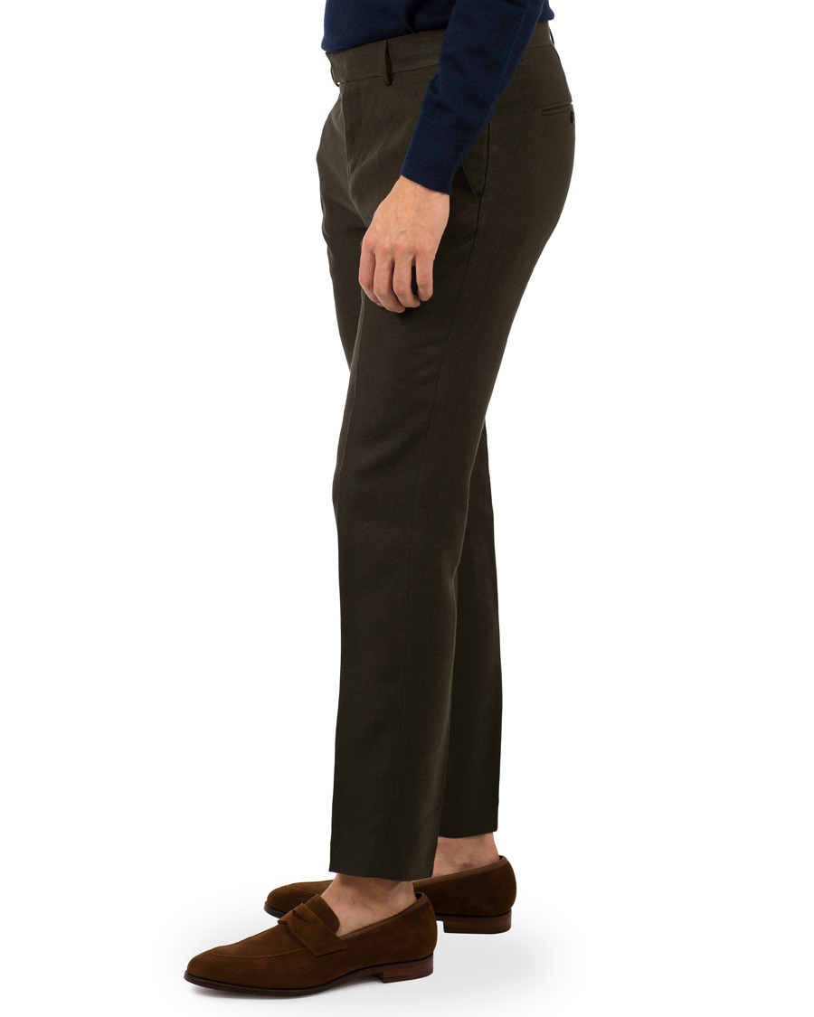 Homme | Pantalons | Tiger of Sweden | Gordon Linen Trousers Green