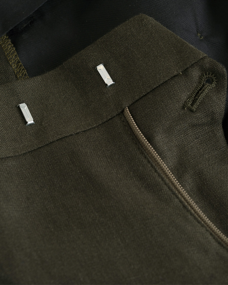 Homme | Pantalons | Tiger of Sweden | Gordon Linen Trousers Green