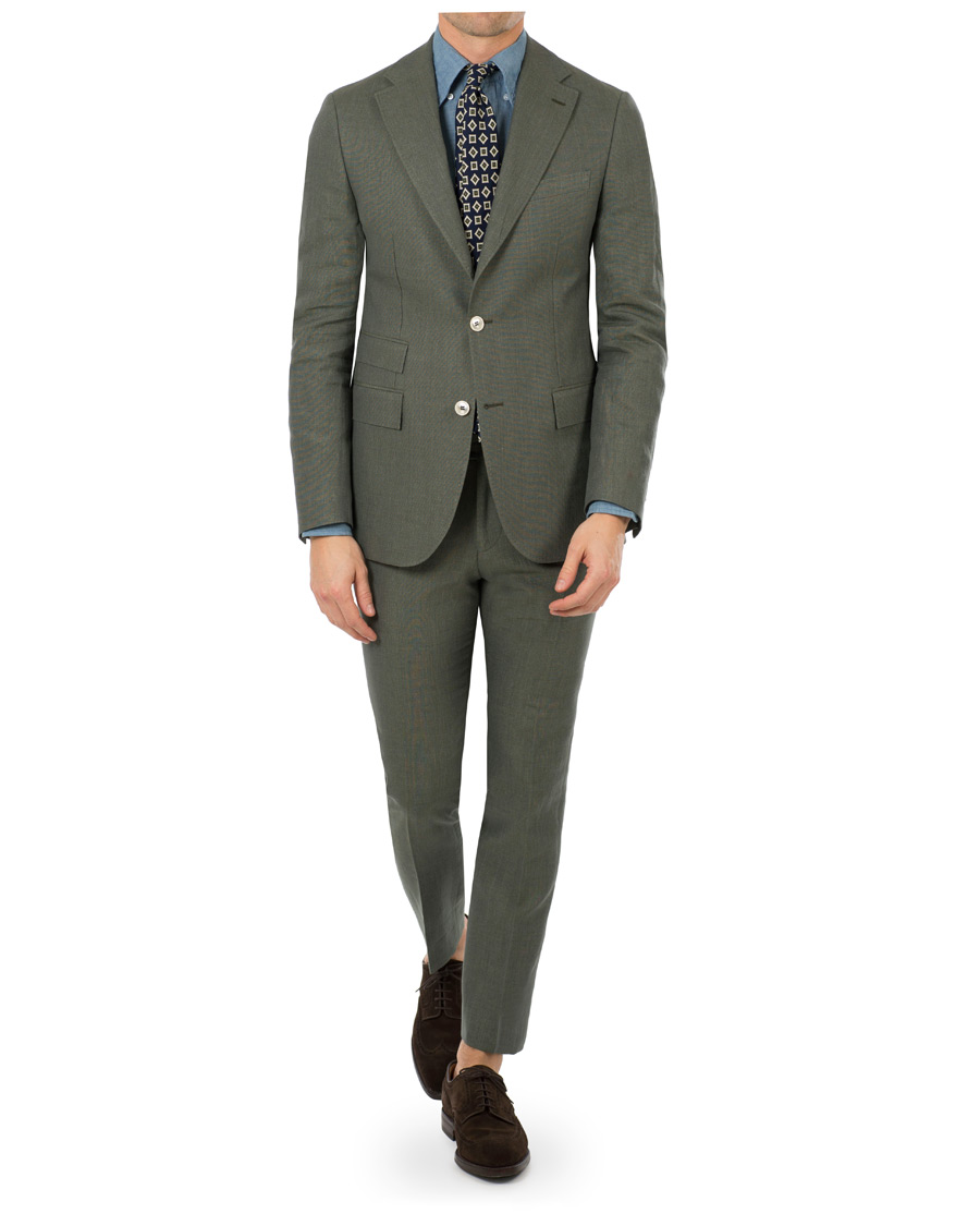 Heren | Blazers | Morris Heritage | Frank Oxford Linen/Cotton Blazer Green