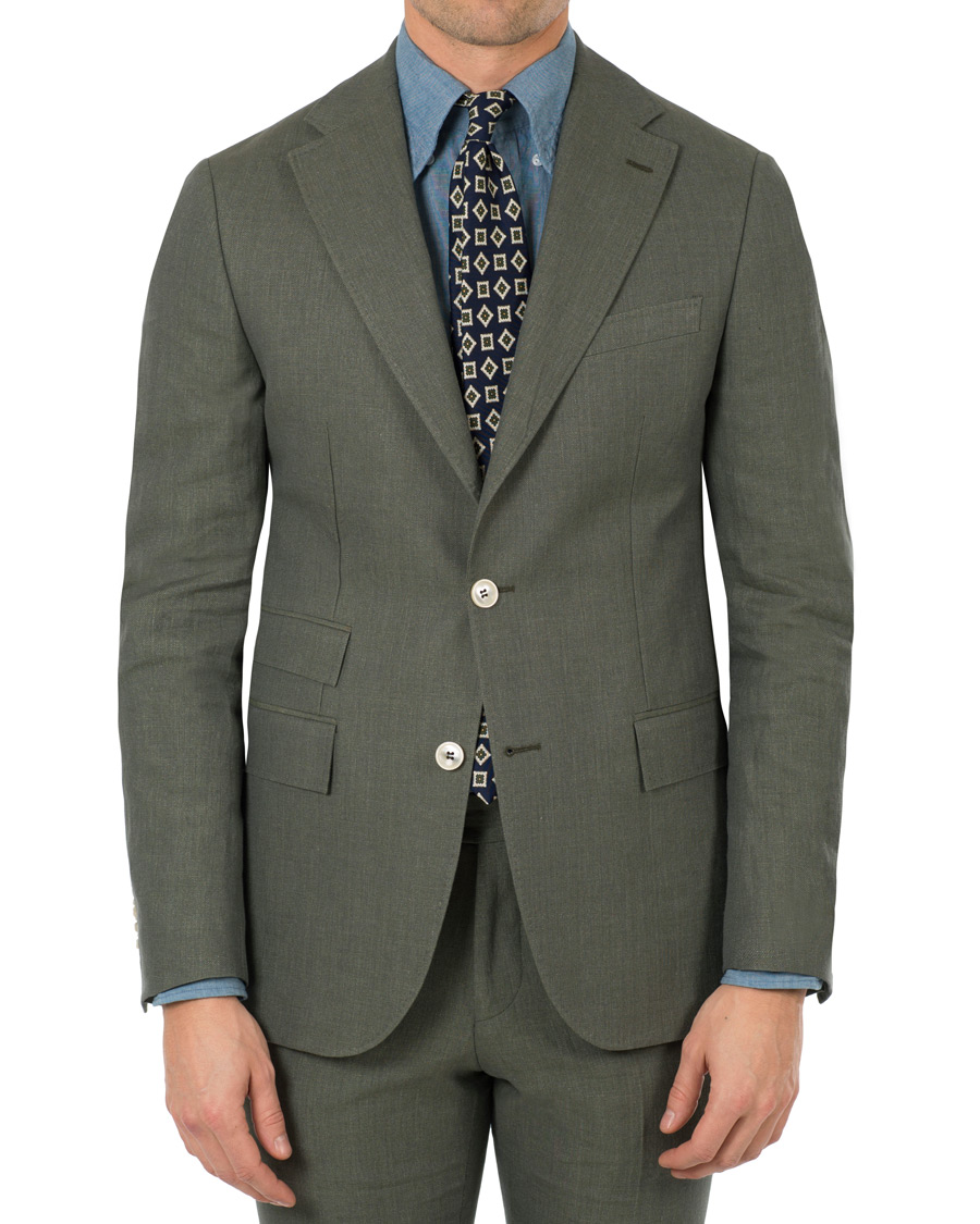 Heren | Blazers | Morris Heritage | Frank Oxford Linen/Cotton Blazer Green