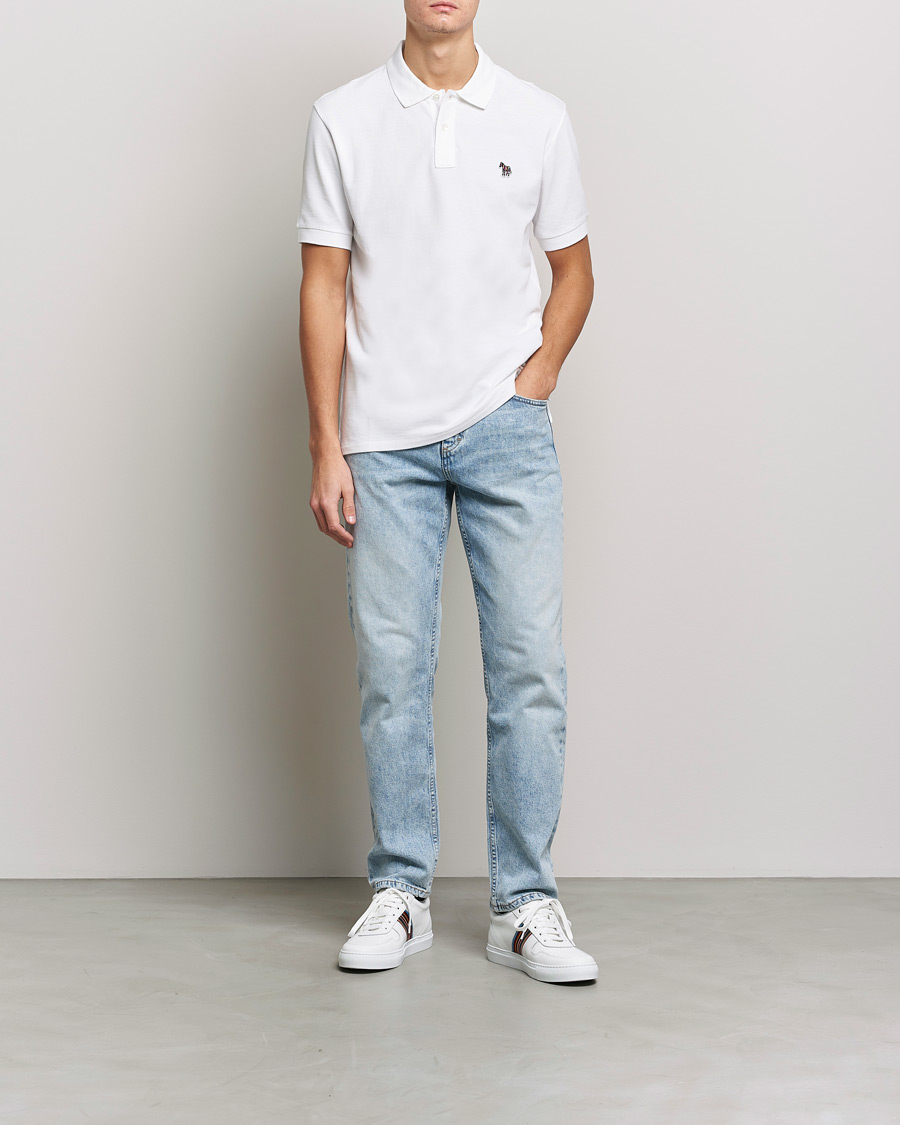 Heren | Polo's | PS Paul Smith | Regular Fit Zebra Polo White