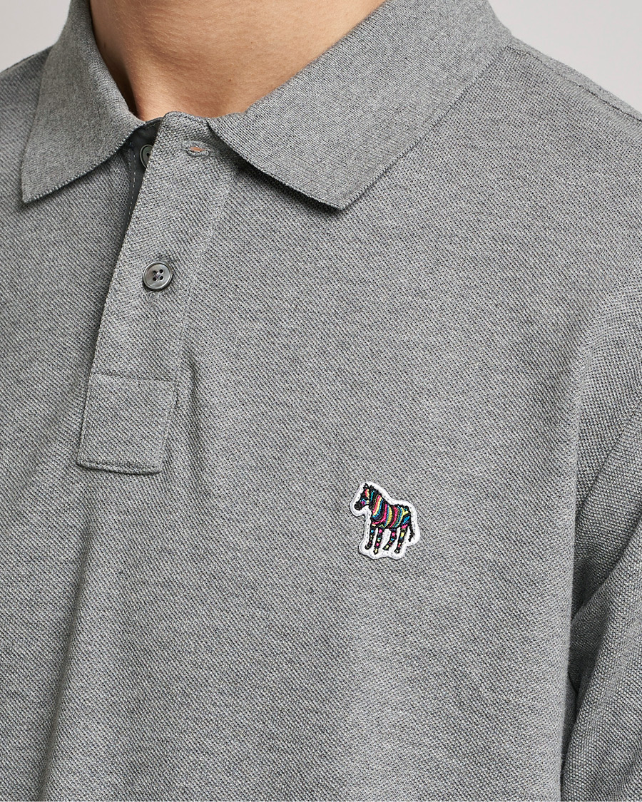 Heren | Polo's | PS Paul Smith | Regular Fit Zebra Polo Grey Melange
