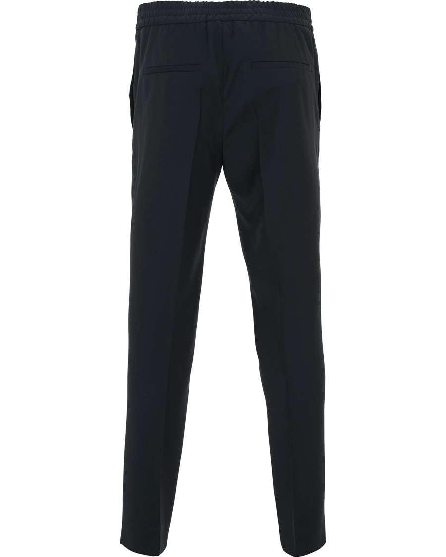 Homme | Pantalons | J.Lindeberg | Sasha Comfort Wool Draw String Trousers Navy
