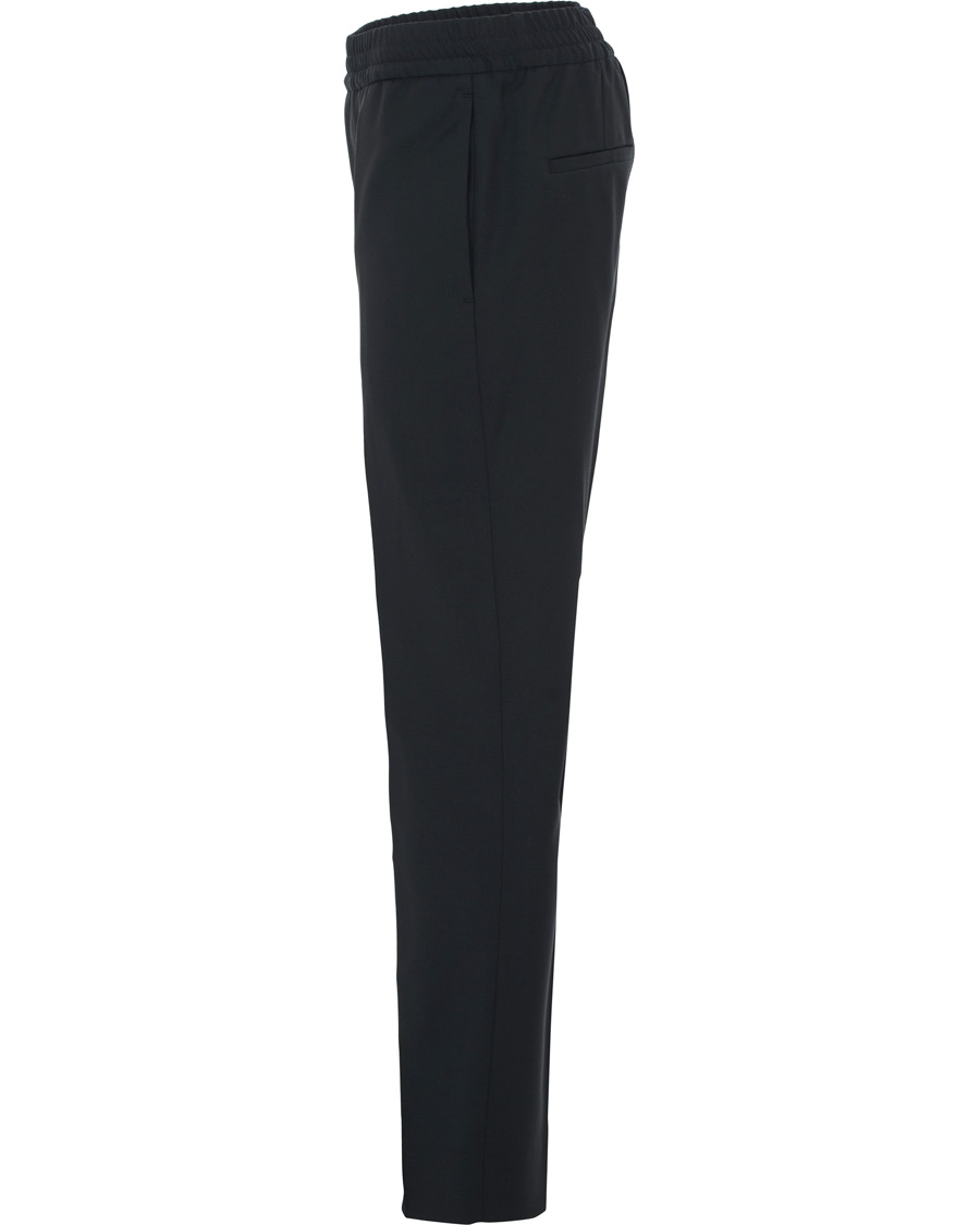 Homme | Pantalons | J.Lindeberg | Sasha Comfort Wool Draw String Trousers Navy