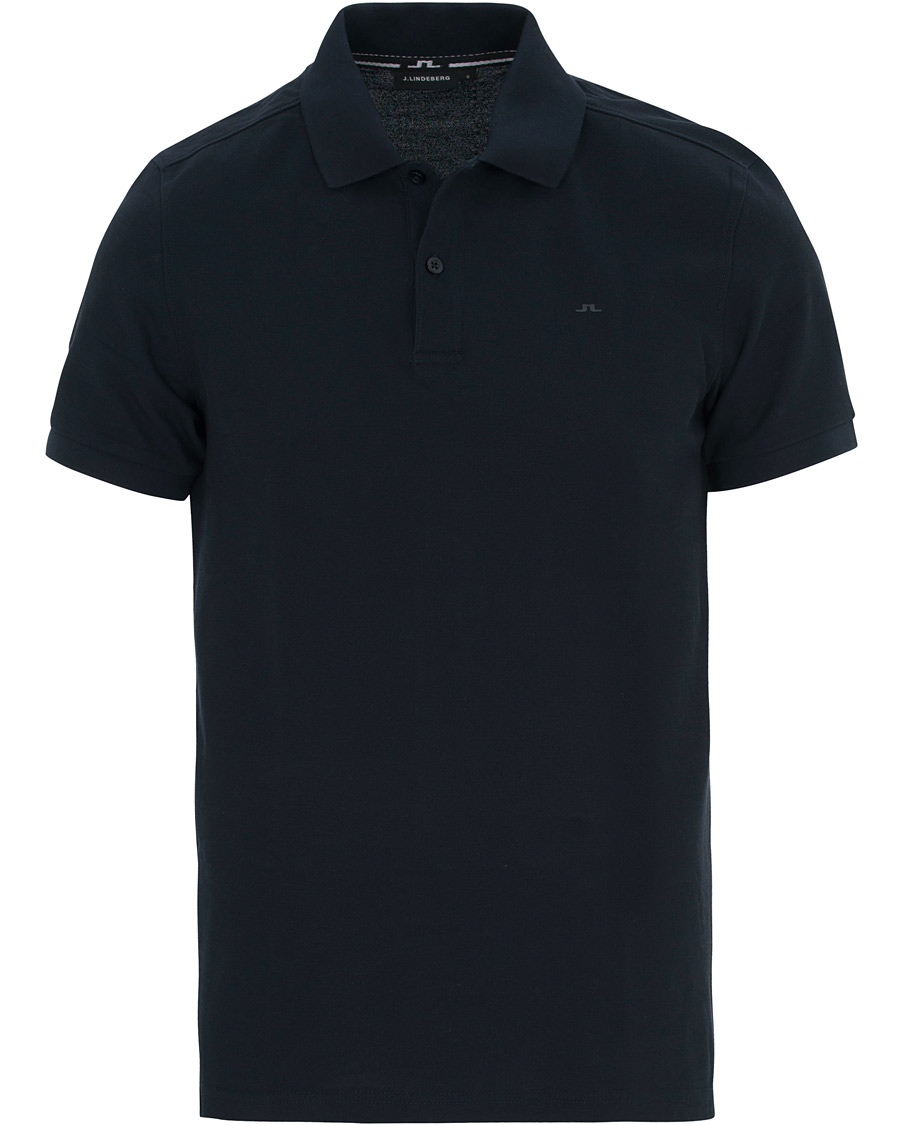 Homme | Polos | J.Lindeberg | Slim Fit Troy Clean Pique Navy