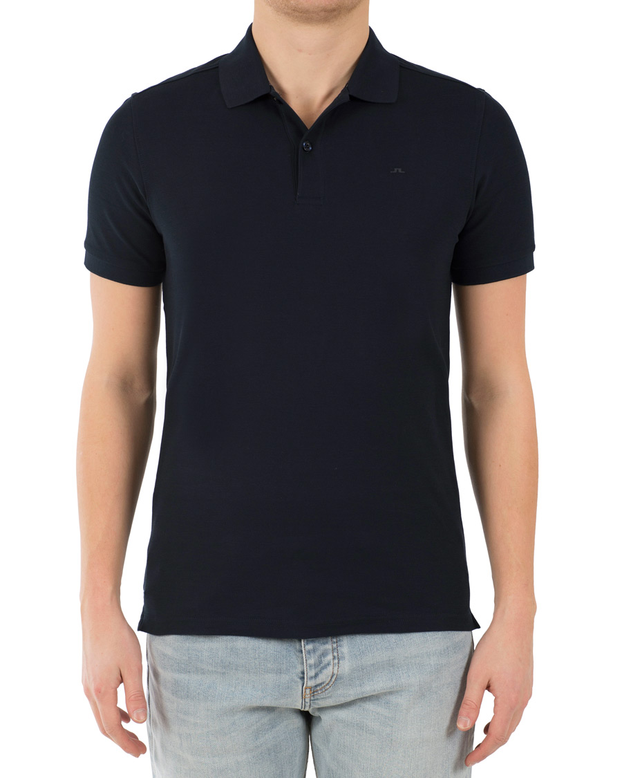 Homme | Polos | J.Lindeberg | Slim Fit Troy Clean Pique Navy
